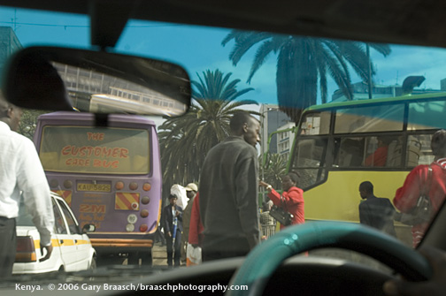 Street scene in downtown Nairobi