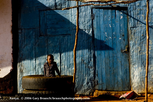 Child in village east of Mwingi