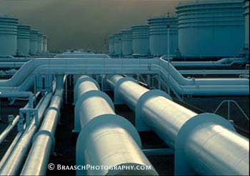 Oil. Petroleum industry. Pipelines. Industry. Tanks. Tank farm. Kyushu, Japan