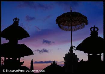 Temples. Bali. Indonesia. Hinduism. Religions. Silhouettes