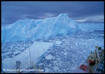 Global warming. Climate change. Icebergs. Glaciers. Antarctica. National Science Foundation. Cold. Receding Müller Ice Shelf, Antarctic Peninsula