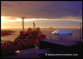 National Science Foundation research. Palmer Station, Antarctica. Sunlight. Climate change. Ships. Laurence Gould research icebreaker. 