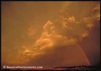 Weather. Climate. Storms. Rainbows. Thunderstorms. Light. Turbulence. Storm front over Los Alamos, NM.