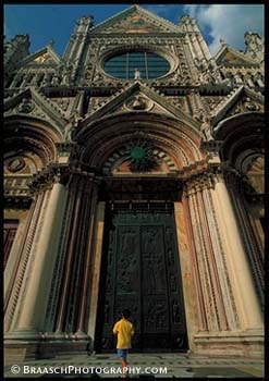 Churches. Duomos. Siena. Italy. Tuscany. Religion. Soaring. Tourism. Doors